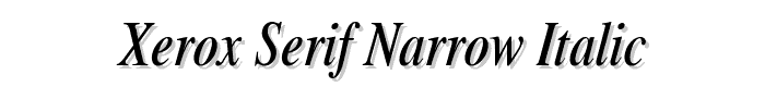 Xerox Serif Narrow Italic font